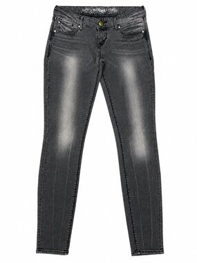 Express Zelda Jean Legging Size 2 Ultra Low Rise Gray Skinny Jeans